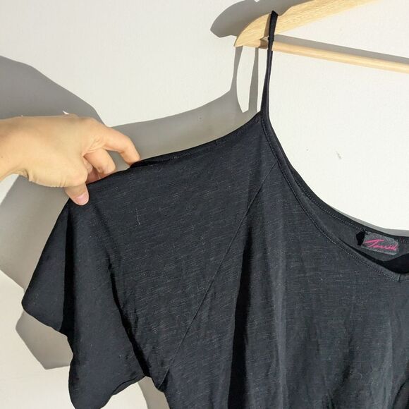 Torrid Black Cold Shoulder Classic Essential Blouse Top Women's Size 3X - Picture 2 of 5